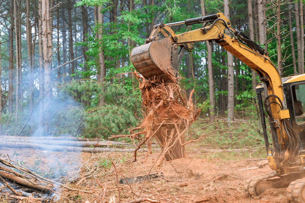big crane cleaning up tree stump tree stump remover dallas tx ft worth tx southlake tx 